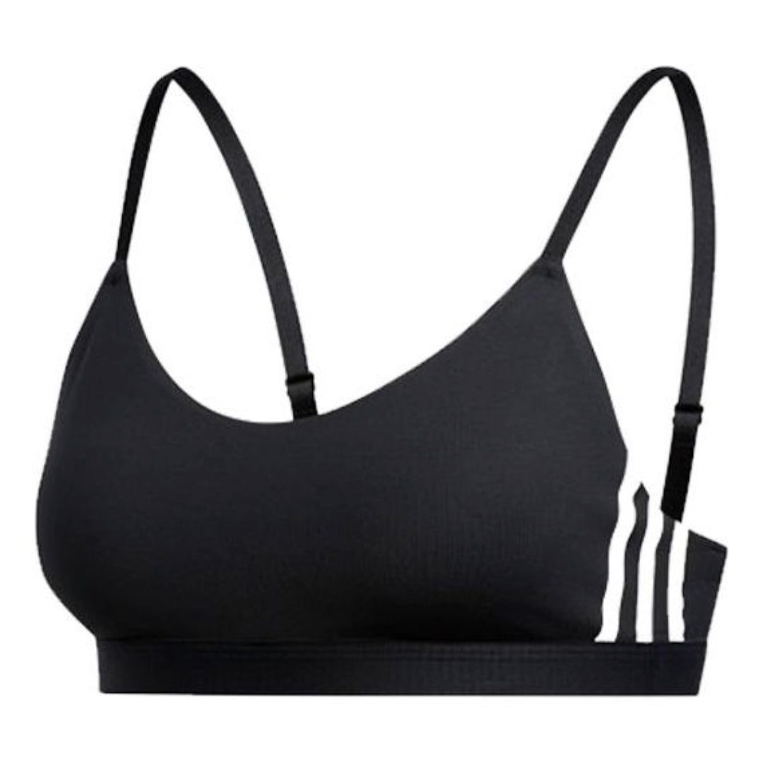 (WMNS) adidas All Me 3-Stripes Training Bra Asia Sizing 'Black' FJ7281