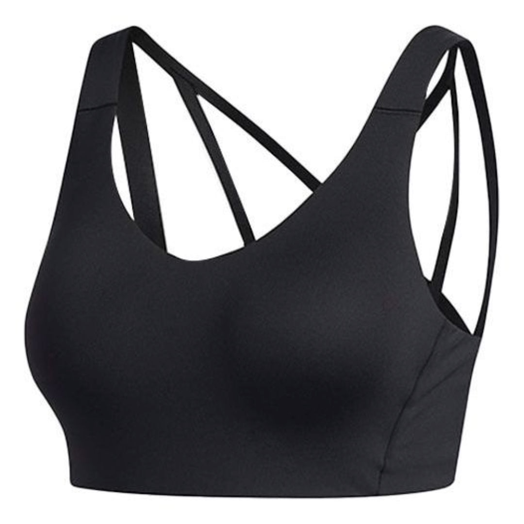 (WMNS) adidas Stronger For It Alpha Bra Asia Sizing 'Black' FL2365