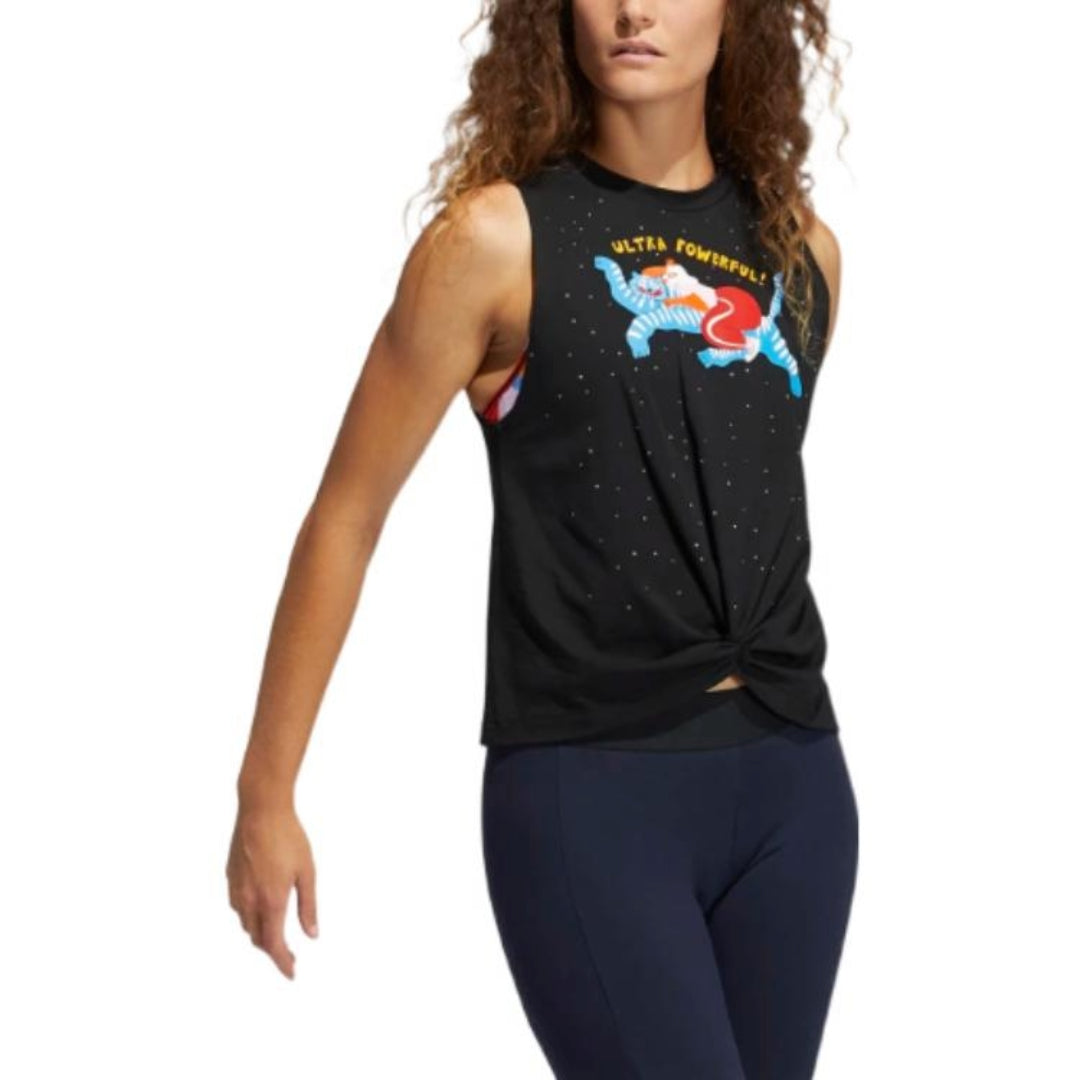 (WMNS) adidas Graphic Tank Top Asia Sizing 'Black' GJ6550