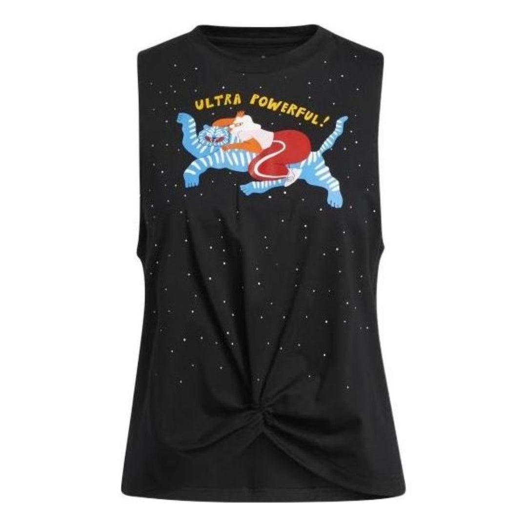 (WMNS) adidas Graphic Tank Top Asia Sizing 'Black' GJ6550