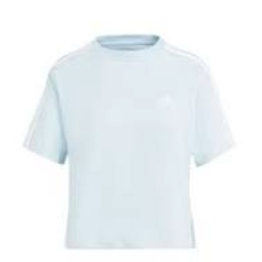 (WMNS) adidas Essentials 3-Stripes Single Jersey Crop Top Asia Sizing 'Blue' IS1568
