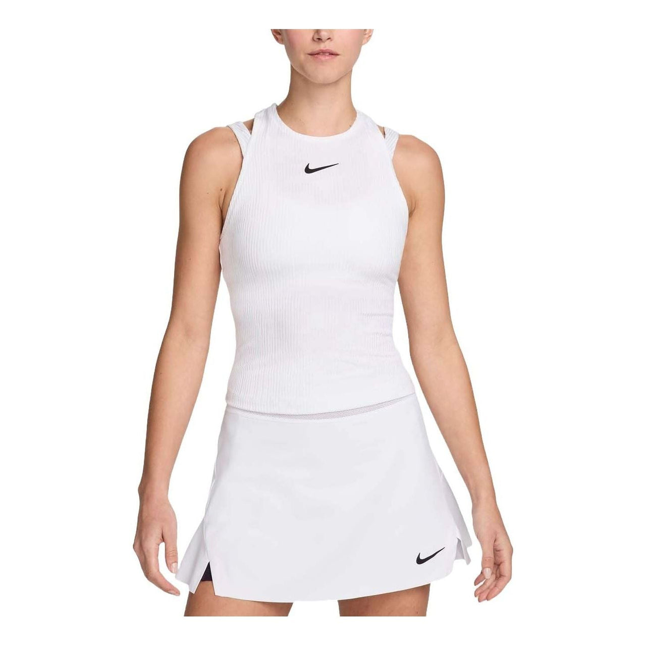 (WMNS) NikeCourt Slam Dri-FIT Tennis Tank 'White Black' FD5656-100