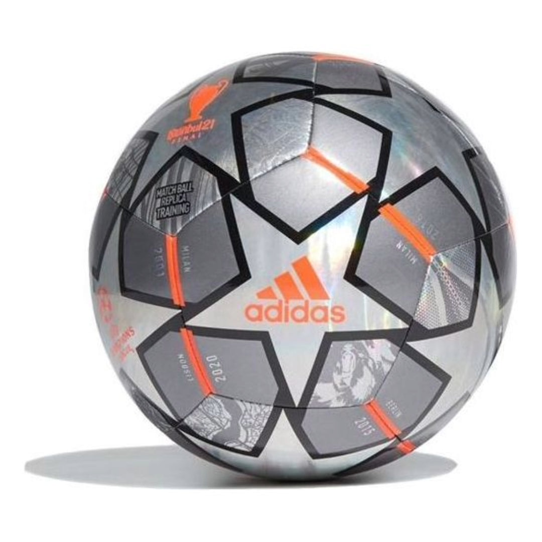 adidas Finale 21 20th Anniversary UCL Hologram Training Ball 'Silver Orange' GK3498