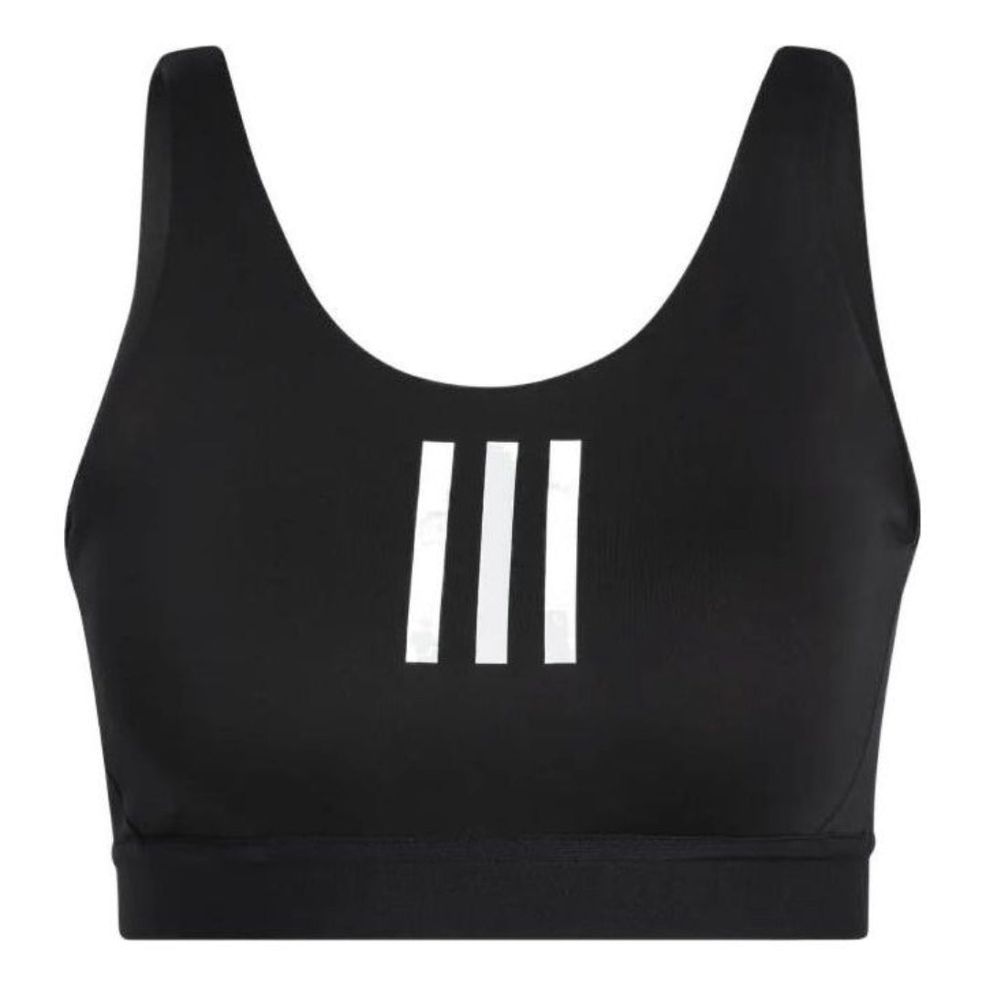 (WMNS) adidas Don't Rest Medium-Support 3-Stripes Bra 'Black White' GR8171