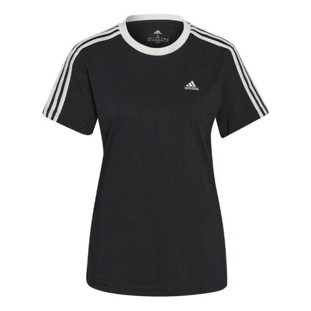 (WMNS) adidas Essentials 3-Stripes T-Shirt 'Black' GS1379