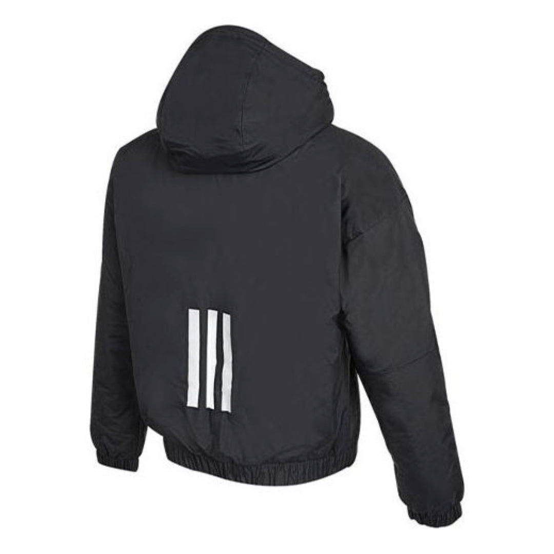 (WMNS) adidas Back to Sport Thermal Hooded Jacket 'Black' GT6593