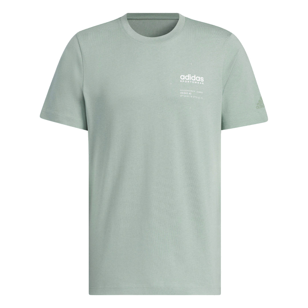 adidas Small Linear Logo T-Shirt Asia Sizing 'Green' JI9078