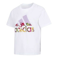 (WMNS) adidas Flower Graphic T-Shirt 'White Pink' HN7753
