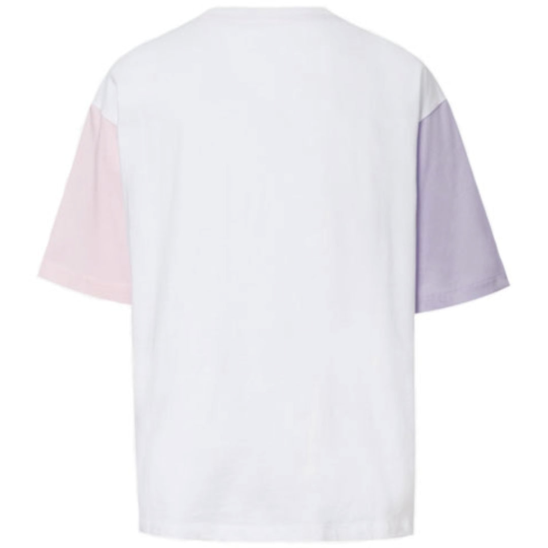 (WMNS) Converse Logo Printed T-Shirt 'White Pink' 10020854-A01