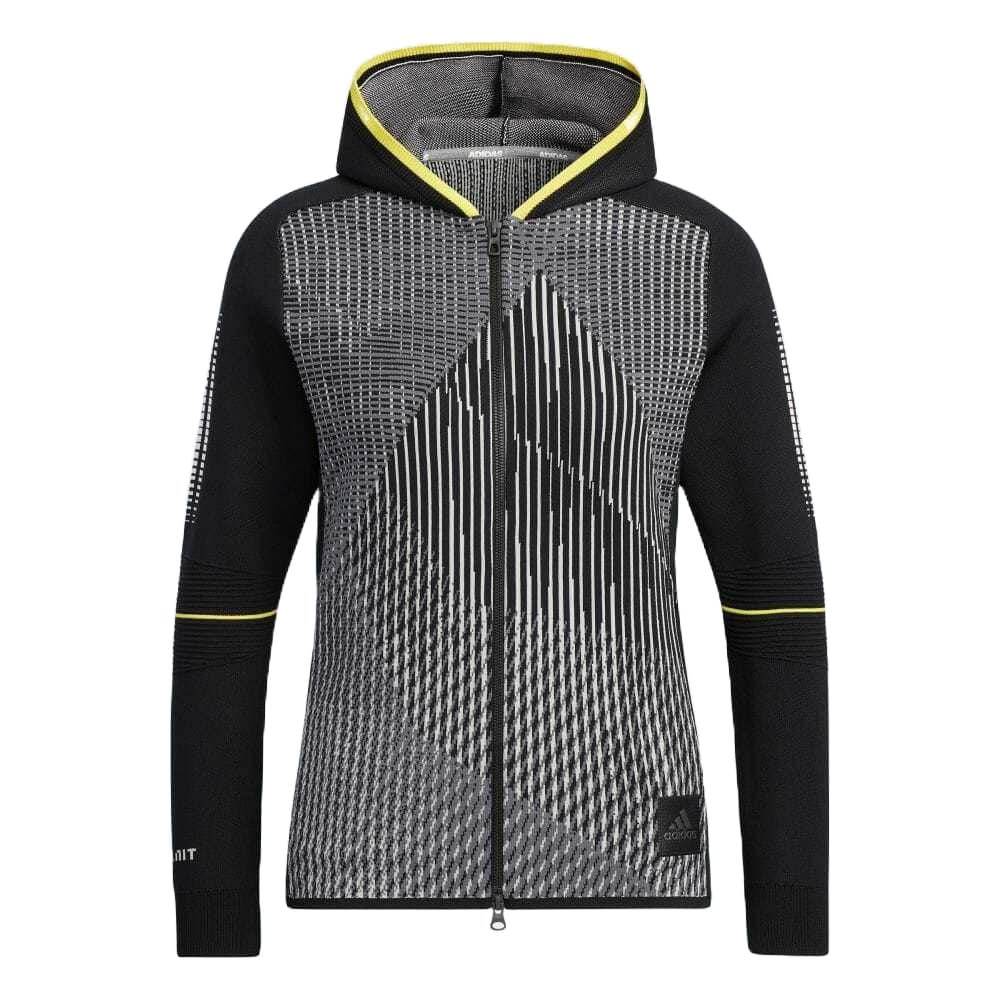 (WMNS) adidas Statement Primeknit Hooded Jacket Asia Sizing 'Black Grey' HG1676