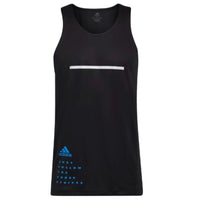 adidas Own The Run Marathon Graphic Singlet Asia Sizing 'Black' H58600