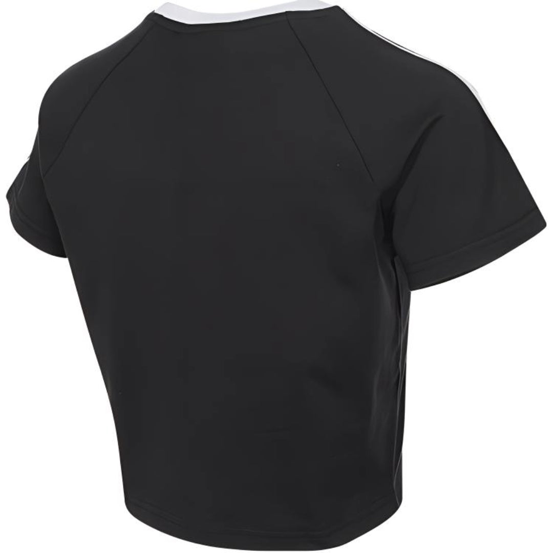 (WMNS) adidas Adicolor 3-Stripes Cali T-Shirt Asia Sizing 'Black White' JC8703
