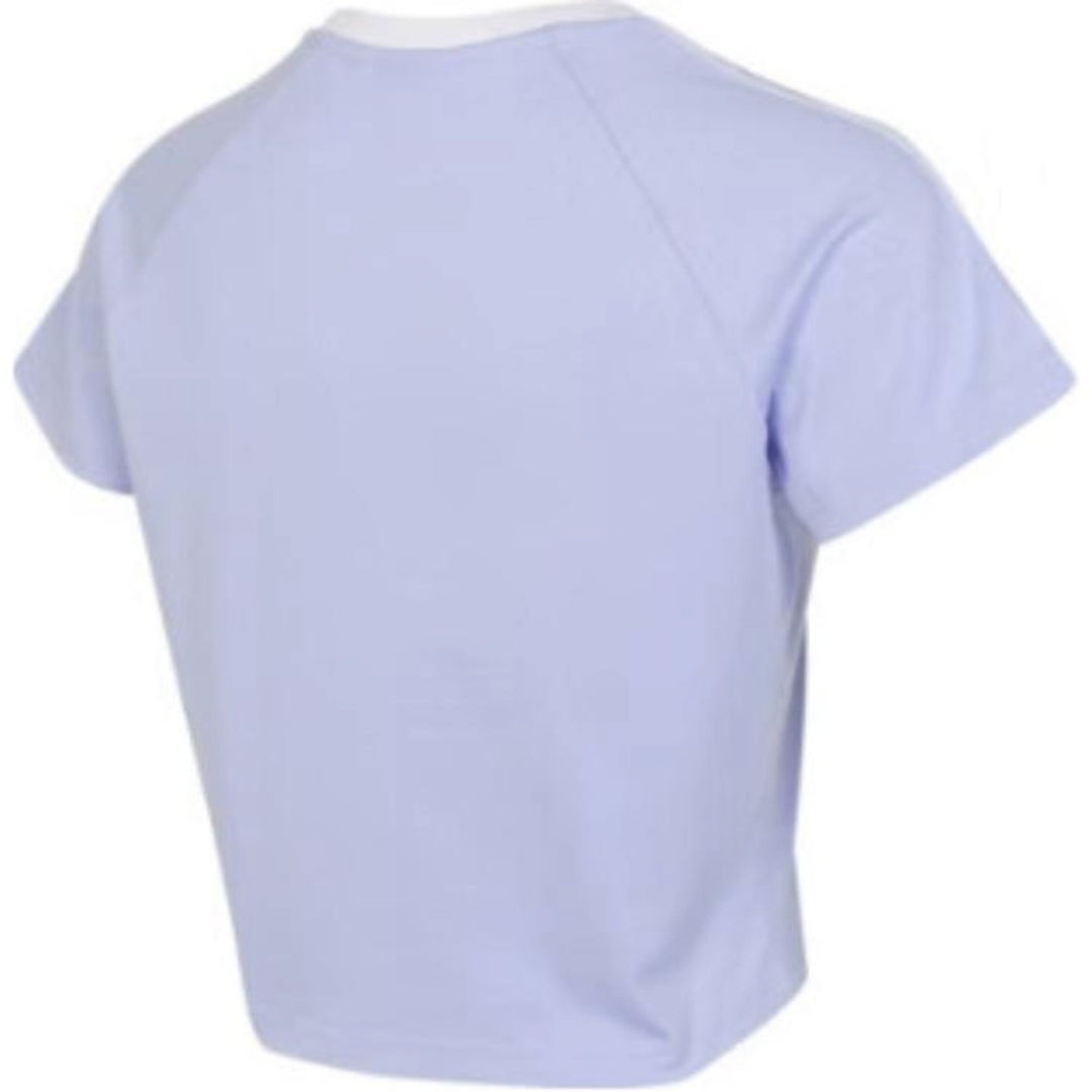 (WMNS) adidas Adicolor 3-Stripes Cali T-Shirt Asia Sizing 'Purple White' JC8706