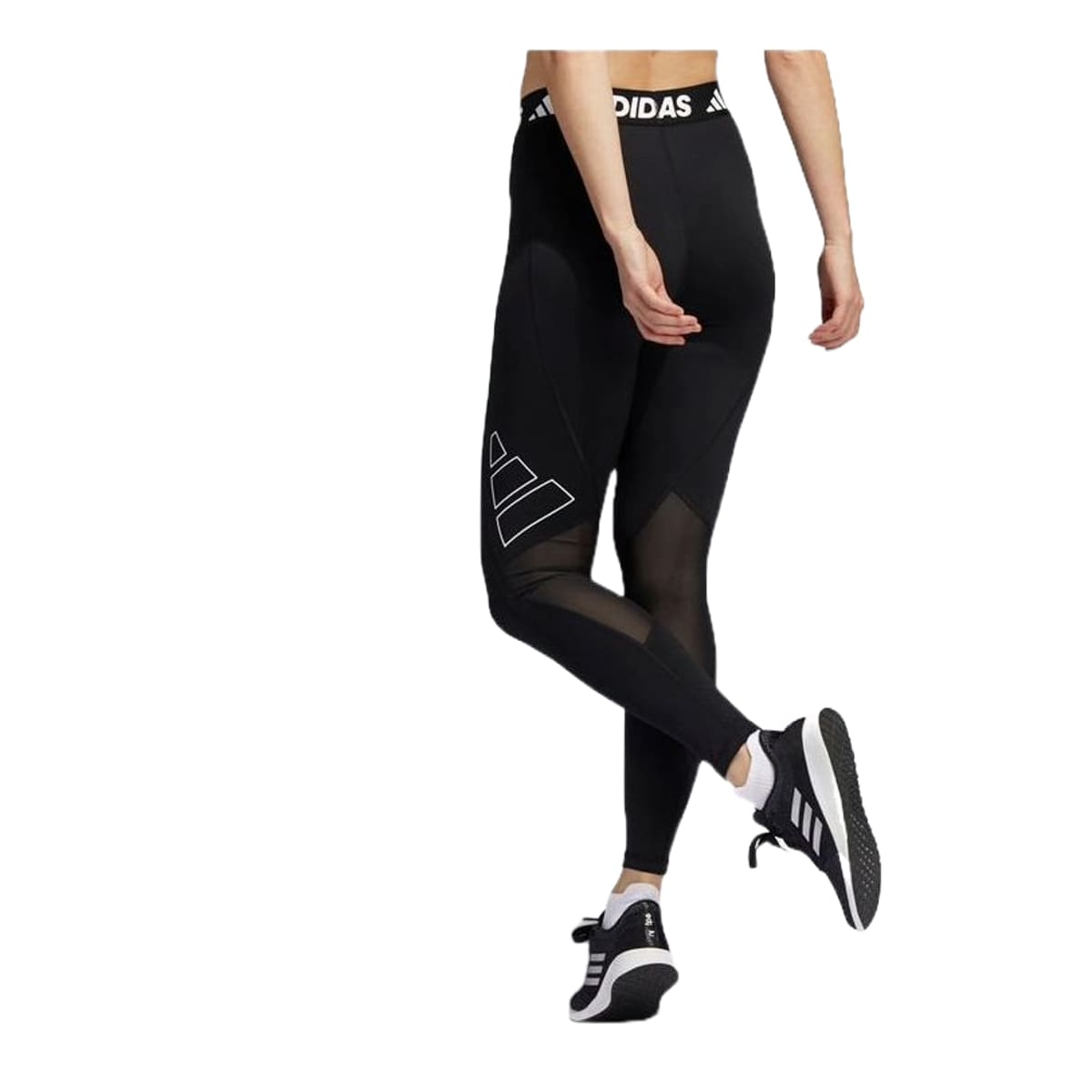 (WMNS) adidas Techfit Logo Graphic Long Tights 'Black' H64224