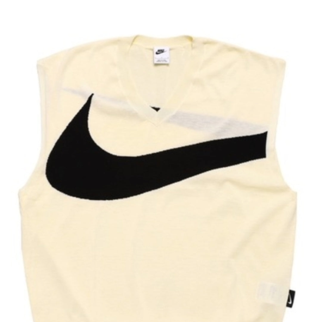 Nike Swoosh Sweater Vest 'White Black' FD2874-113