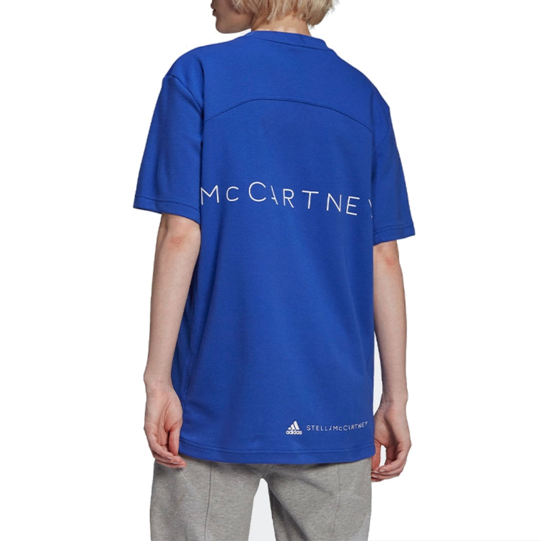 (WMNS) adidas by Stella McCartney Logo T-Shirt 'Blue White' HB7403