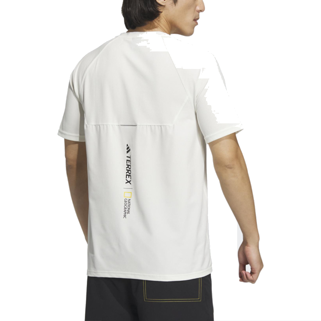 adidas Natgeo T-Shirt 'White Yellow Black' IC1987