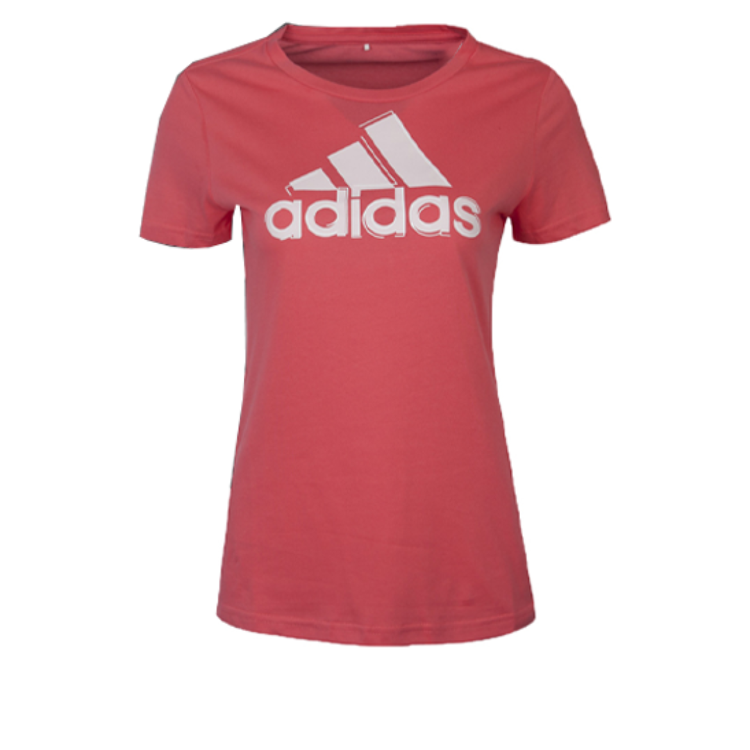 (WMNS) adidas Logo Casual T-Shirt Asia Sizing 'Red White' AI6167