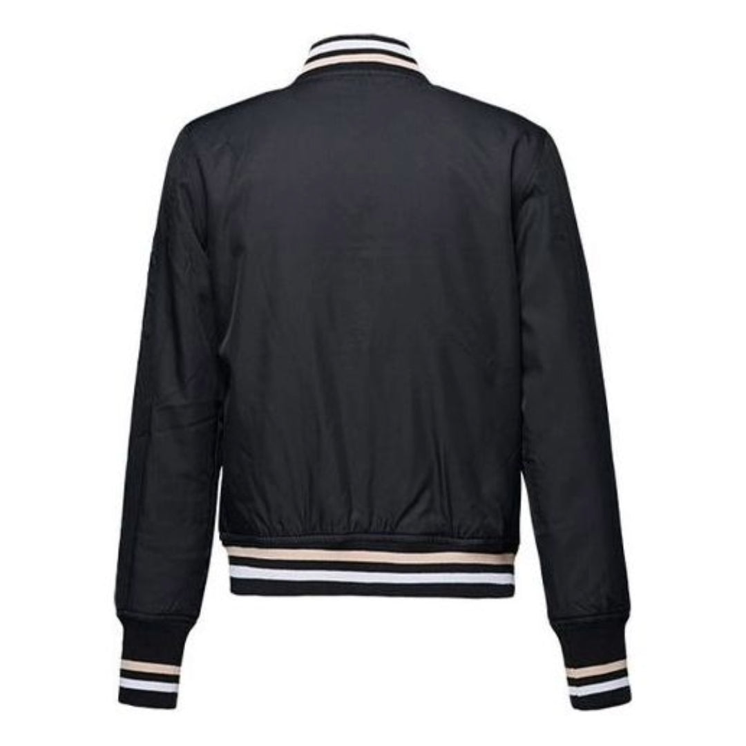 (WMNS) Converse Baseball Jacket 'Black White' 10017469-A01
