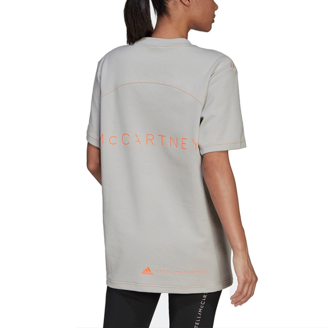 (WMNS) adidas by Stella McCartney Logo T-Shirt 'Grey Orange' HB7404