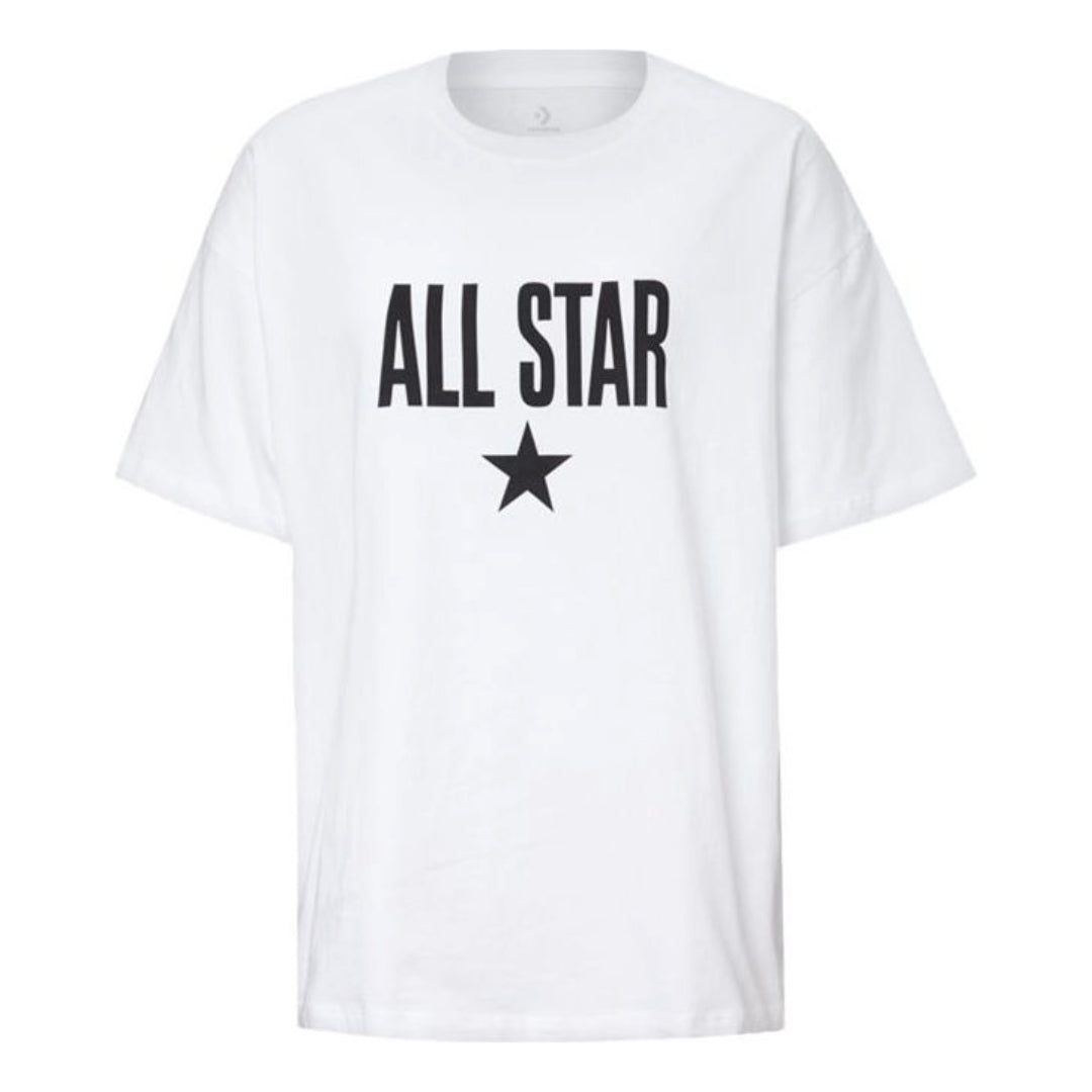 (WMNS) Converse All Star T-Shirt 'White Black' 10020932-A01