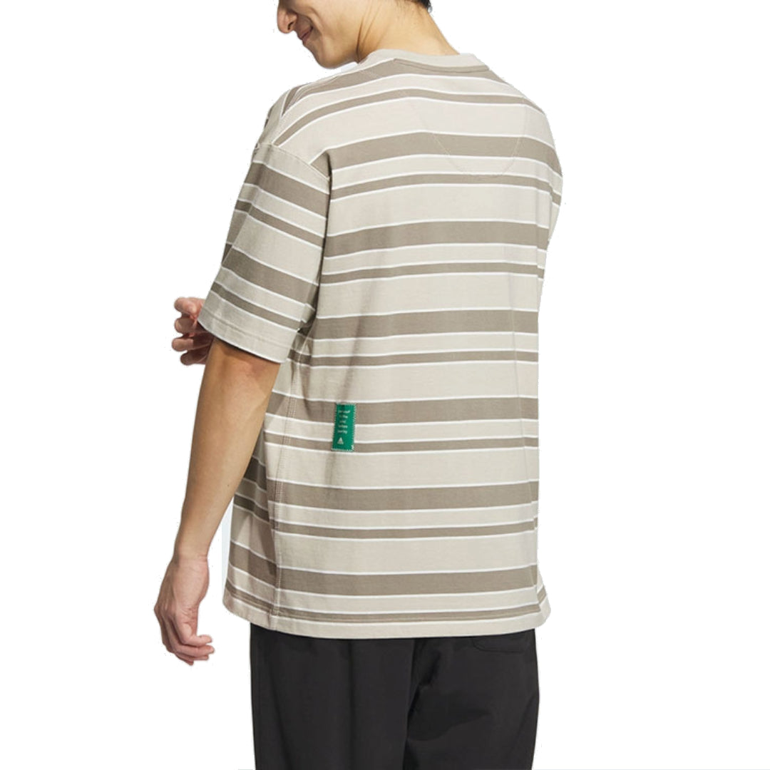 adidas Sportswear FL Stripe T-Shirt Asia Sizing 'Tan Olive Green' IT3928