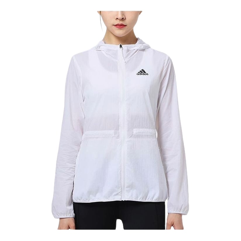 (WMNS) adidas Breathable Lightweight Jacket 'White' GQ0628