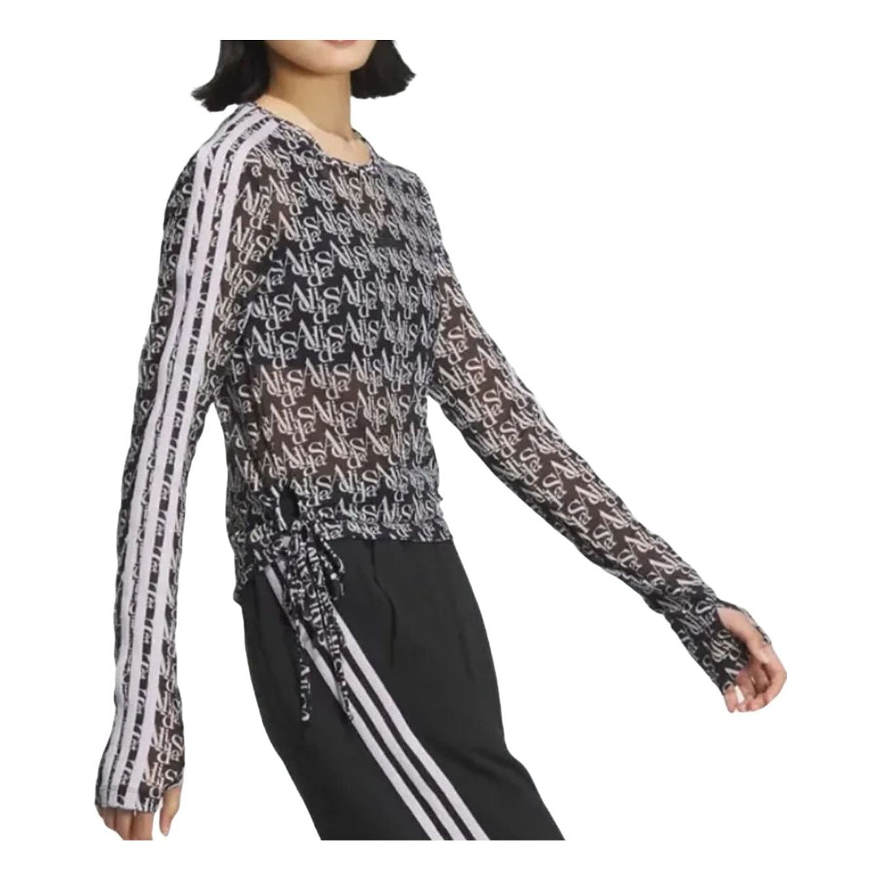 (WMNS) adidas Dance Long Sleeve T-Shirt Asia Sizing 'Black White' JI9790