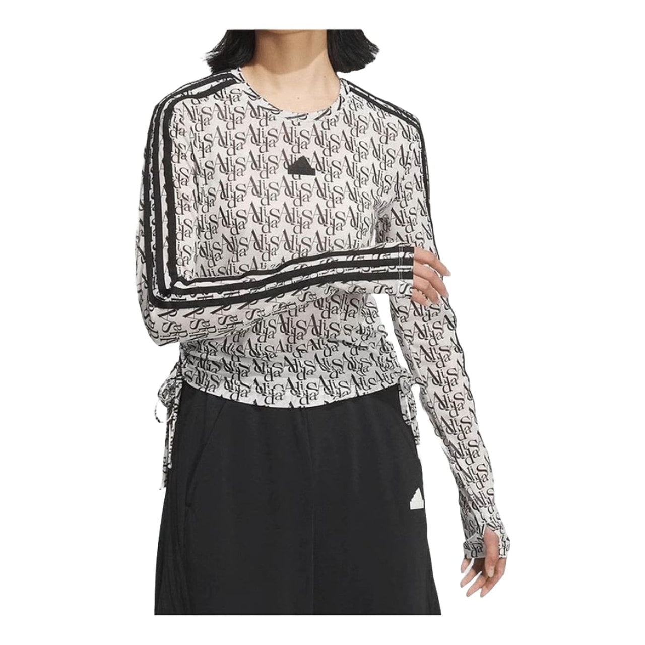(WMNS) adidas Dance Long Sleeve T-Shirt 'White Black' JI9791