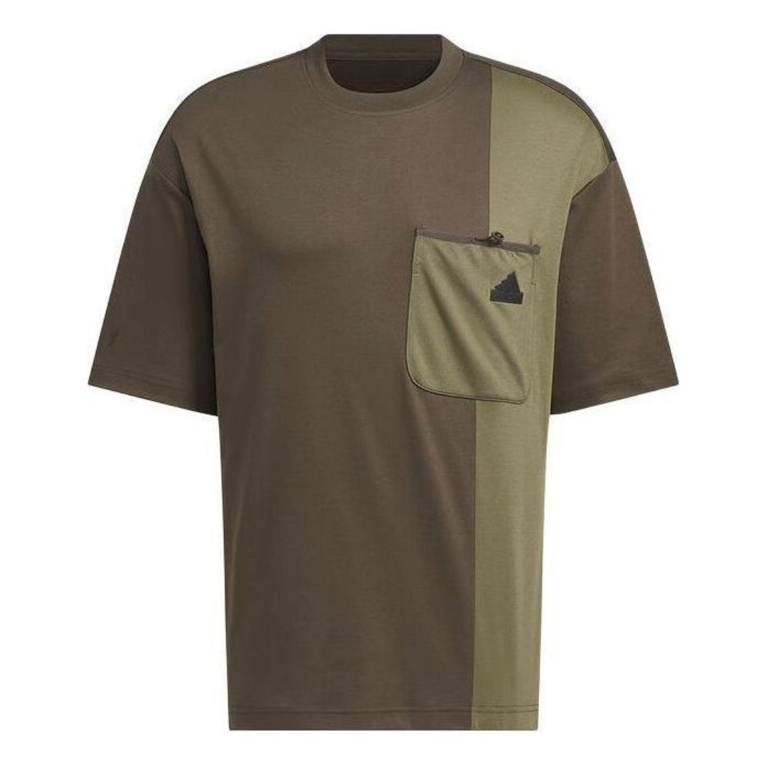 adidas City Escape Colourblock T-Shirt Asia Sizing 'Olive Green' JI9809
