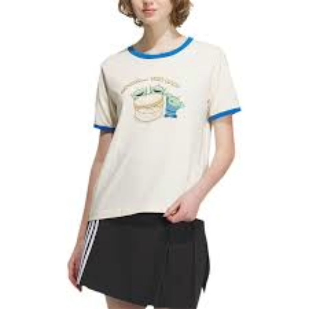 (WMNS) adidas Neo x Disney Graphic T-Shirt 'White Green' IP9383