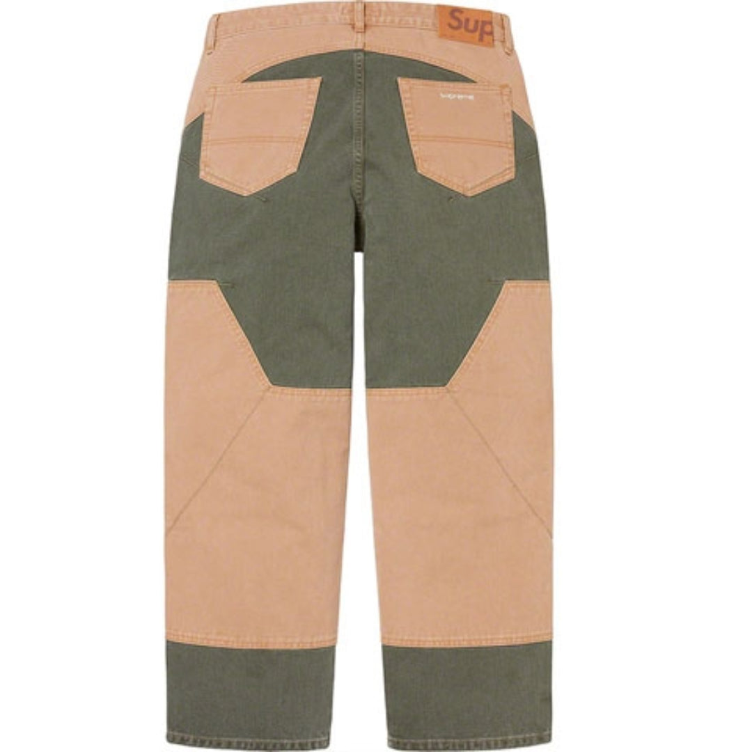 Supreme 2-Tone Paneled Jeans 'Tan Green' SUP-FW22-006