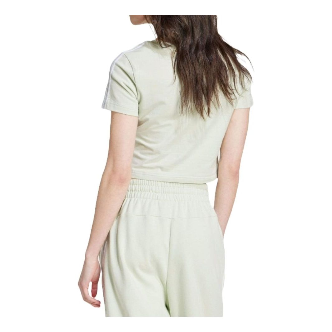 (WMNS) adidas Essentials 3-Stripes T-Shirt 'Green White' IY4270