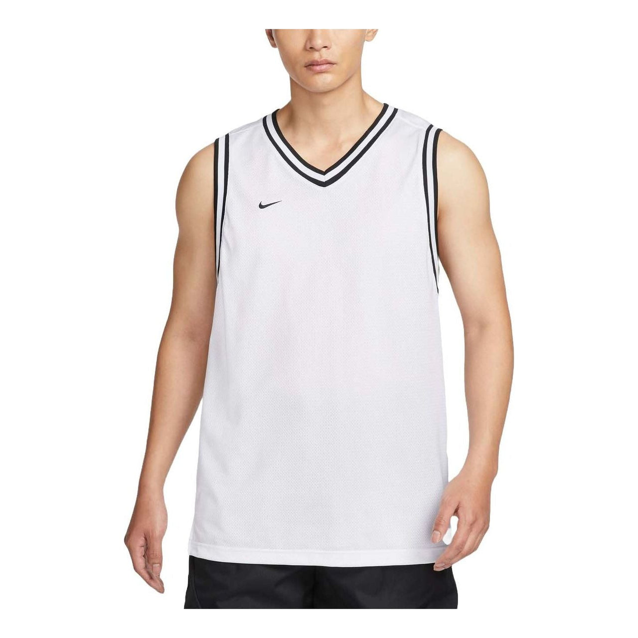 Nike DNA Basketball Jersey Asia Sizing 'White Black' FQ3708-100