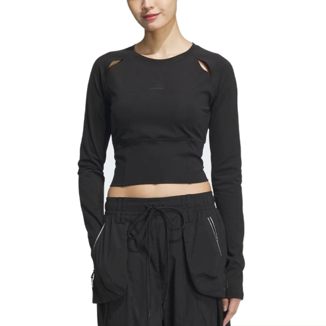 (WMNS) adidas Arknt long sleeve T-shirt Asia Sizing 'Black' JJ1588