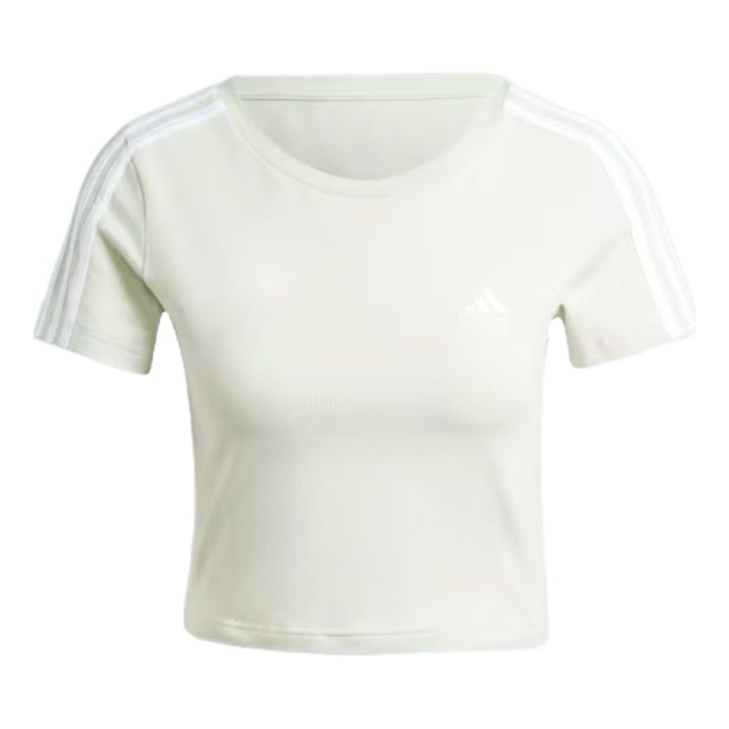 (WMNS) adidas Essentials 3-Stripes T-Shirt 'Green White' IY4270