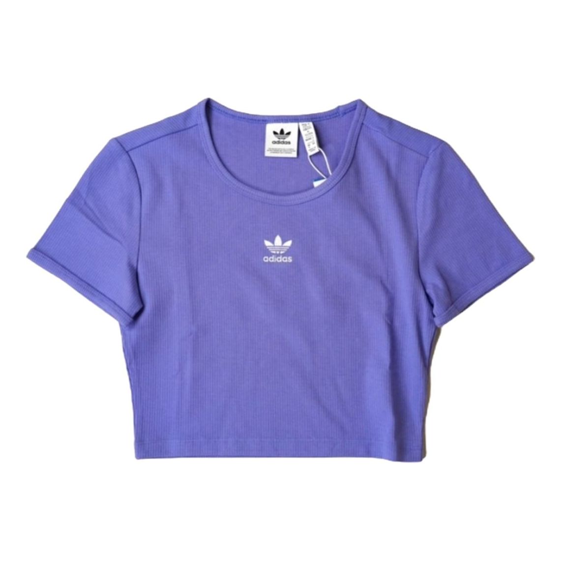 (WMNS) adidas originals Essential Ribbed T-Shirt Asia Sizing 'Purple' IY9668