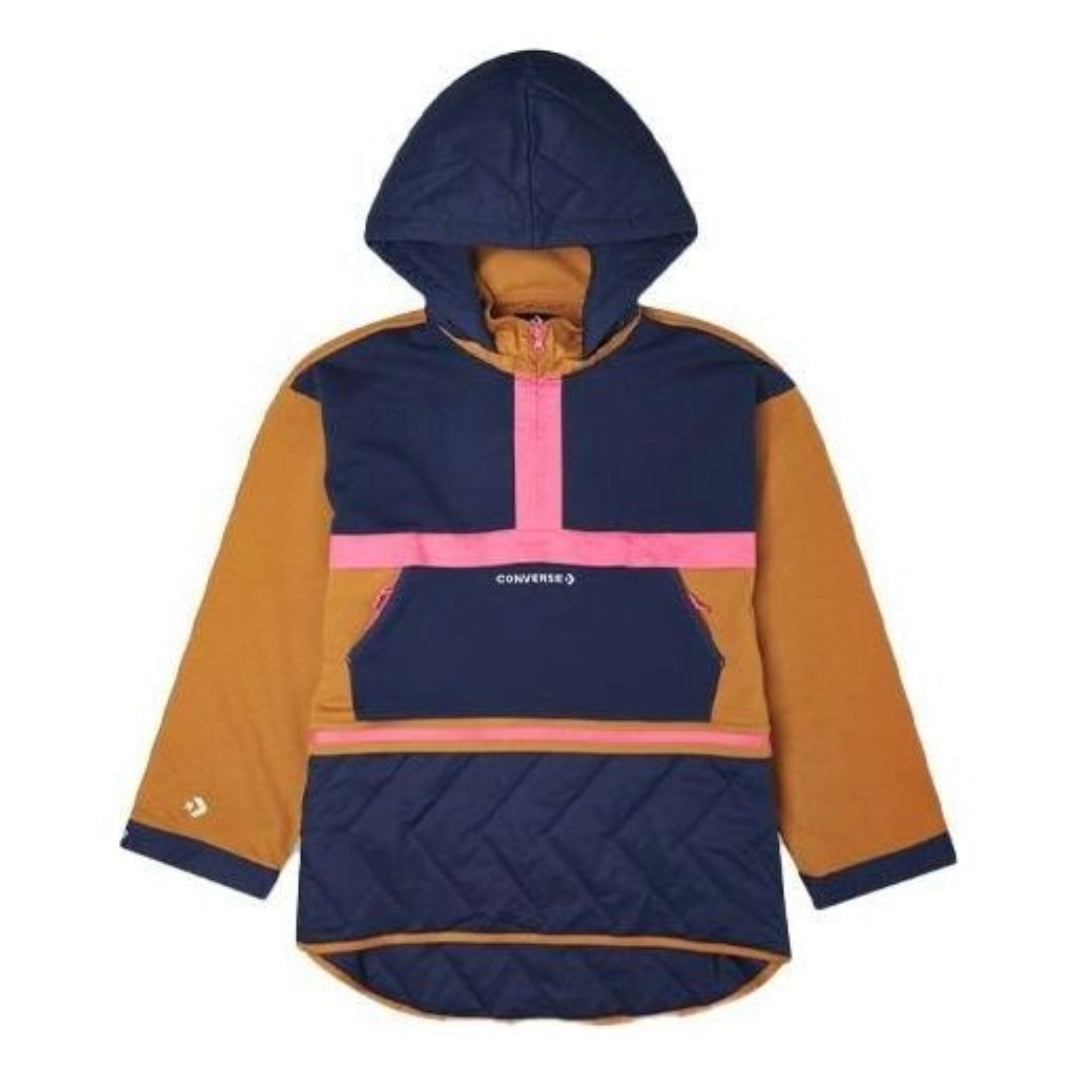 (WMNS) Converse Convertible Hoodie Dress 'Navy Tan' 10021659-A02