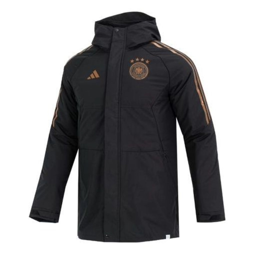 adidas Park Germany Condivo 22 Stadium Jacket 'Black Gold' HC1293