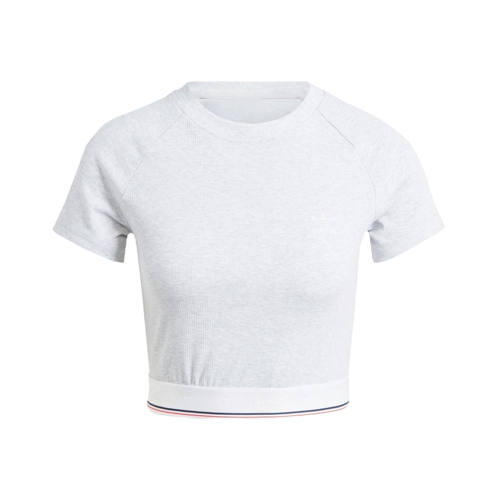 (WMNS) adidas CS Rib T-Shirt Asia Sizing 'White' IS2318