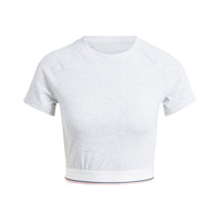 (WMNS) adidas CS Rib T-Shirt 'White' IS2318