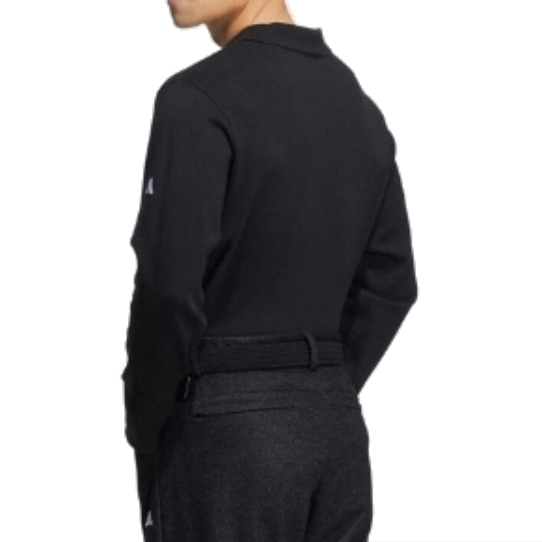 adidas Argyle Sweater Polo 'Black' HZ6079