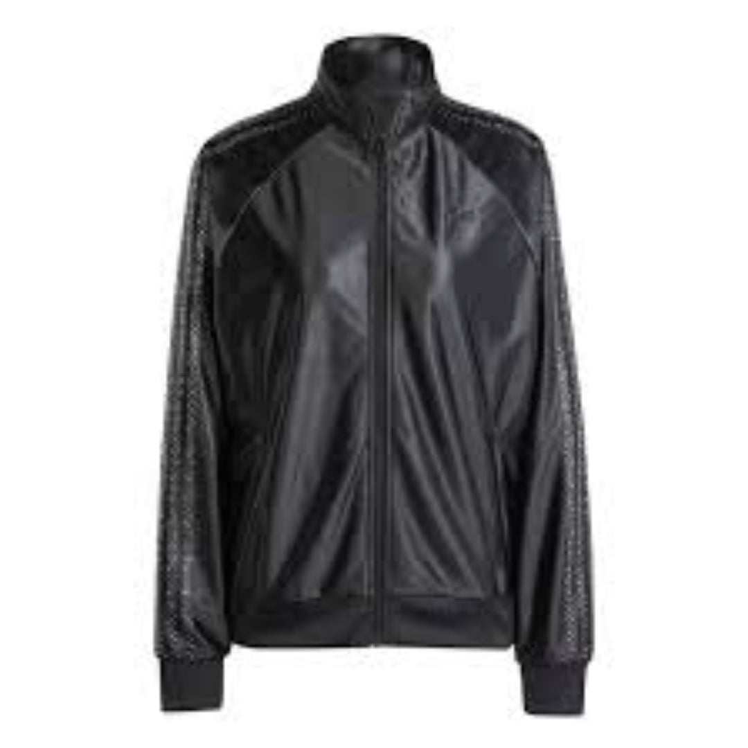 (WMNS) adidas Embellished 3-Stripes Track Top Asia Sizing 'Black' IT9664