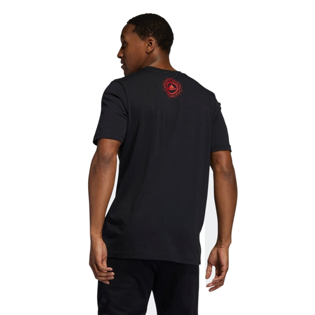 adidas Dame EP GM T-Shirt 'Black Blue Yellow' GR9924