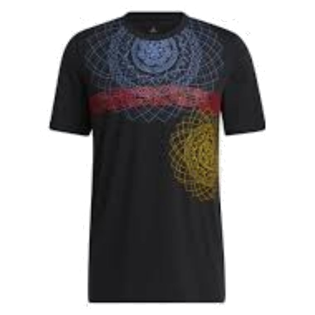 adidas Dame EP GM T-Shirt 'Black Blue Yellow' GR9924
