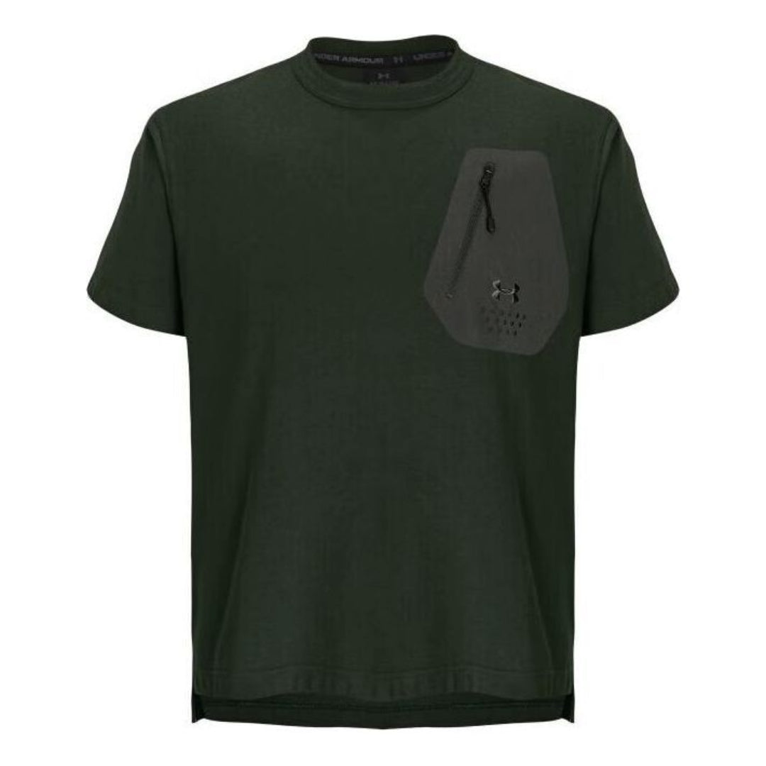 Under Armour G-Star Woven Zip Pocket Loose T-Shirt 'Olive Green' 1387986-310