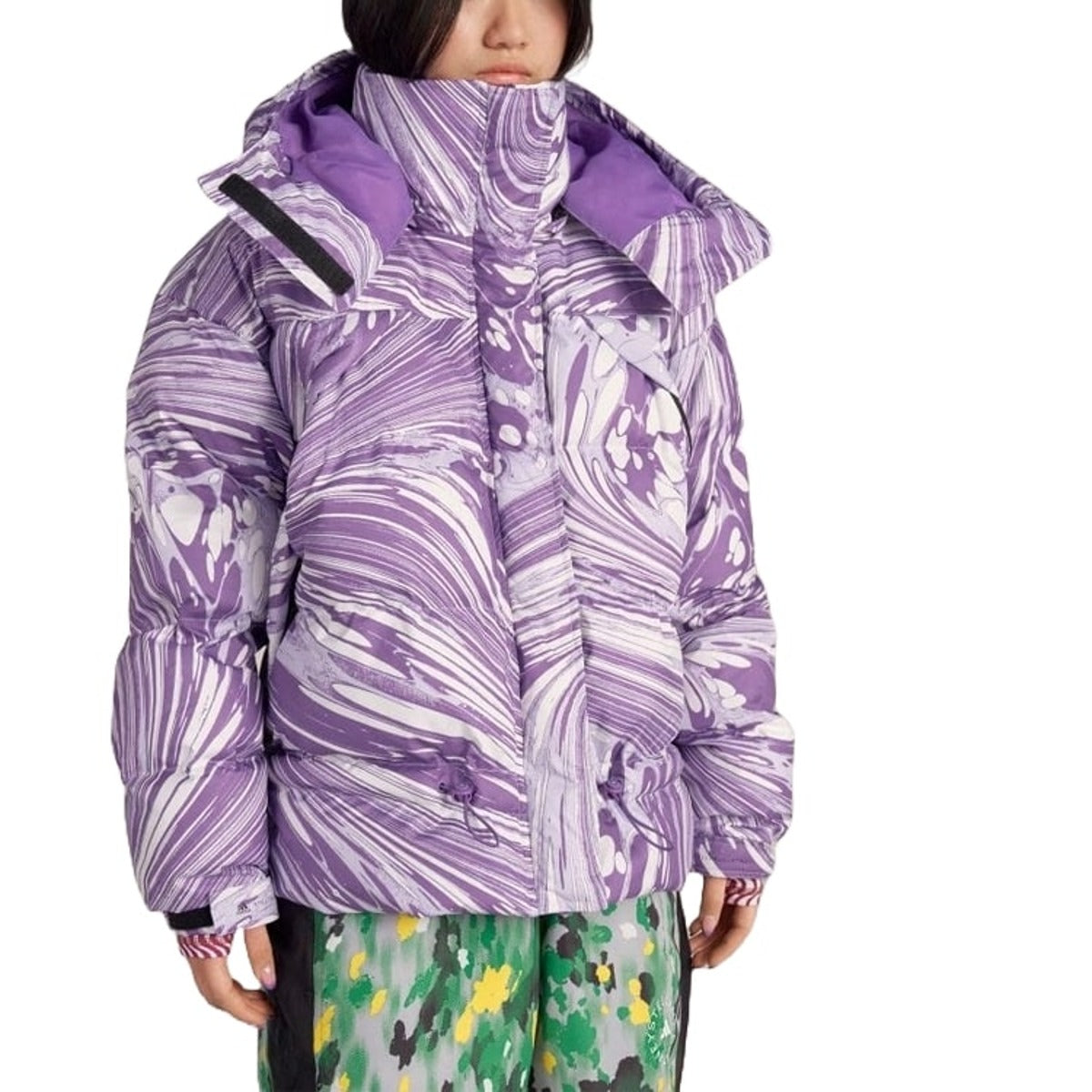 (WMNS) adidas by Stella McCartney Printed Padded Winter Jacket Asia Sizing 'Purple White' HG6899
