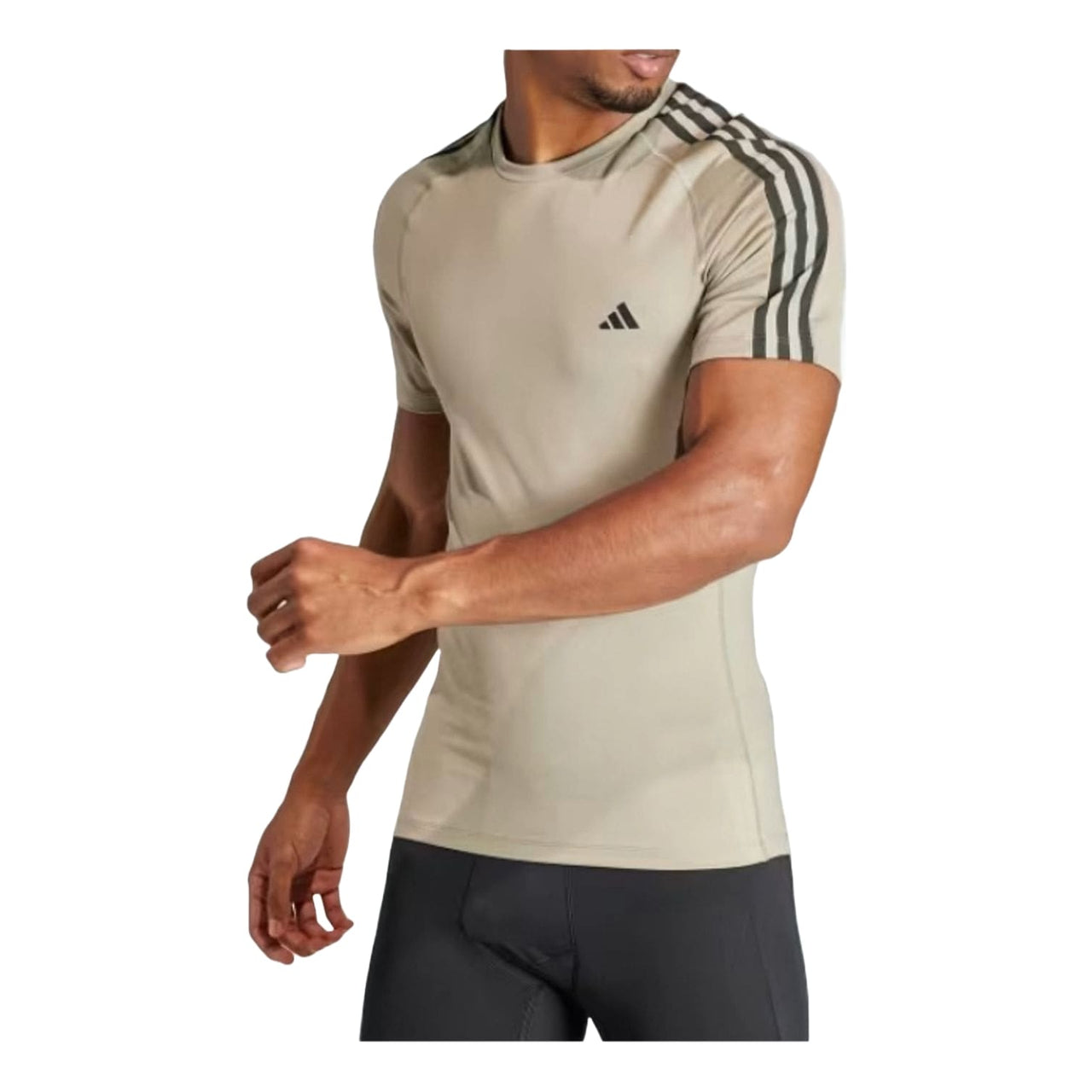 adidas Techfit 3-Stripes Training T-Shirt 'Green Black' IR7418