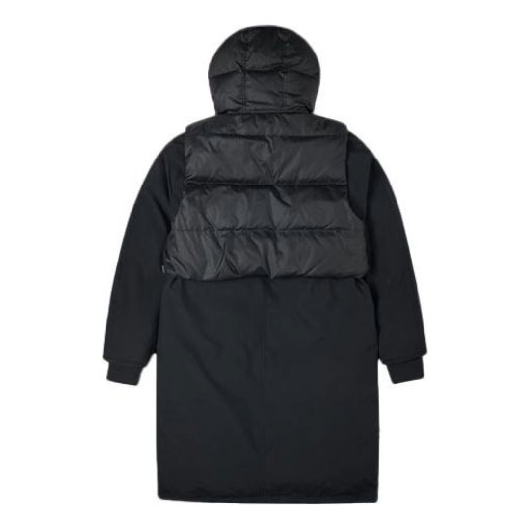 (WMNS) Converse Convertible Long Down Jacket 'Black' 10021982-A02
