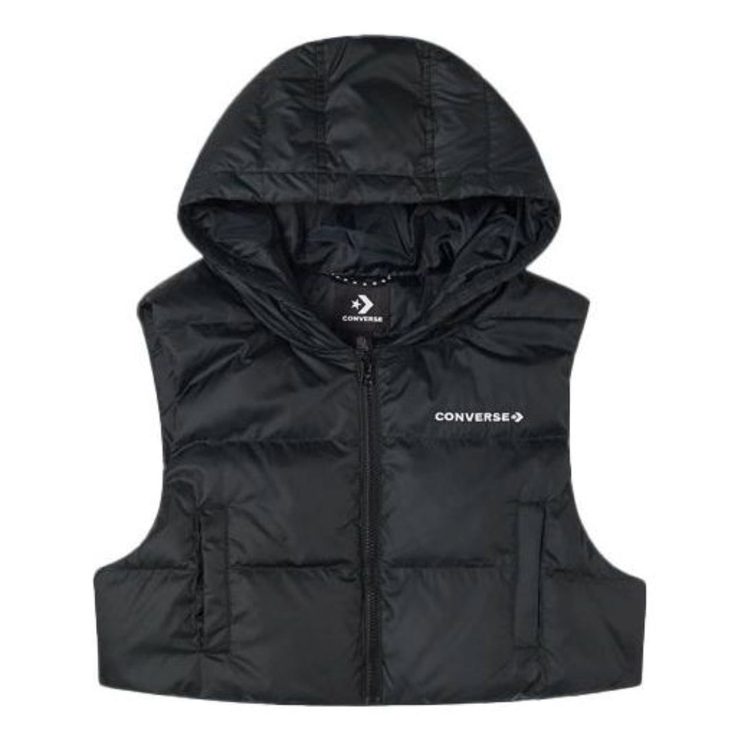 (WMNS) Converse Convertible Long Down Jacket 'Black' 10021982-A02